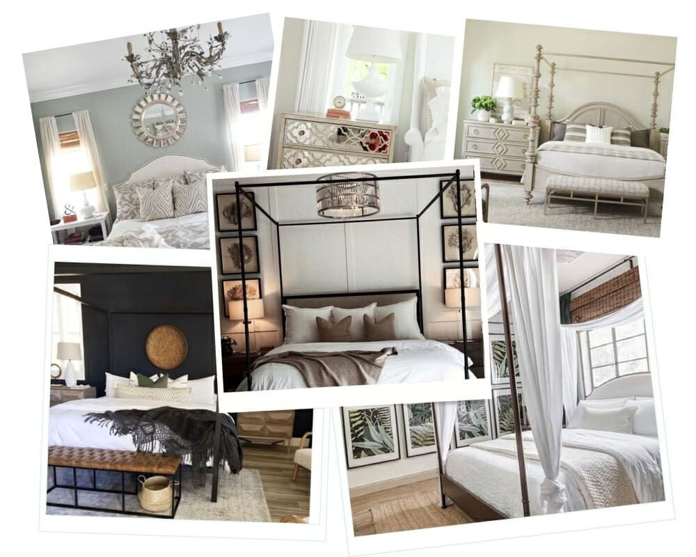 Glam master bedroom inspiration board