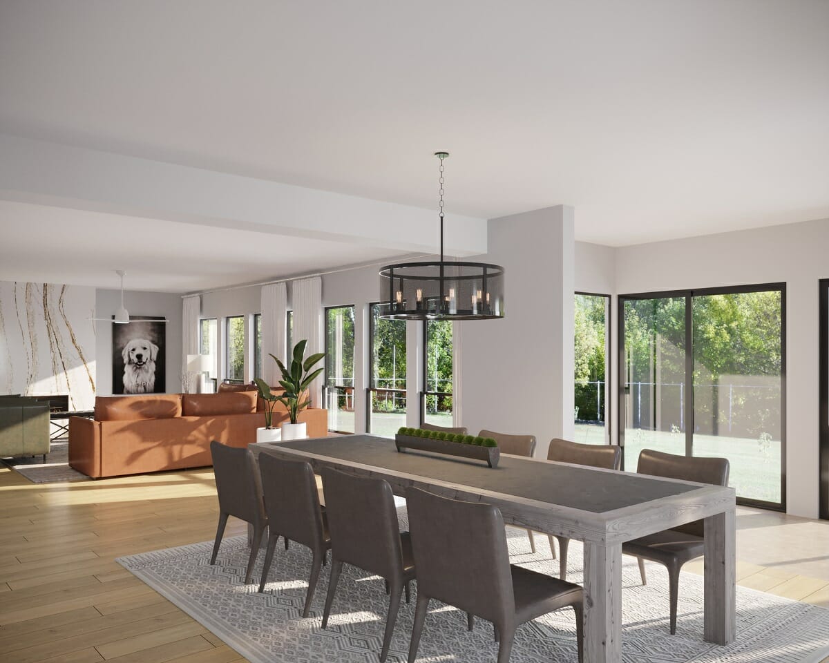 Living and dining room by online interior designer Liana Salvadori
