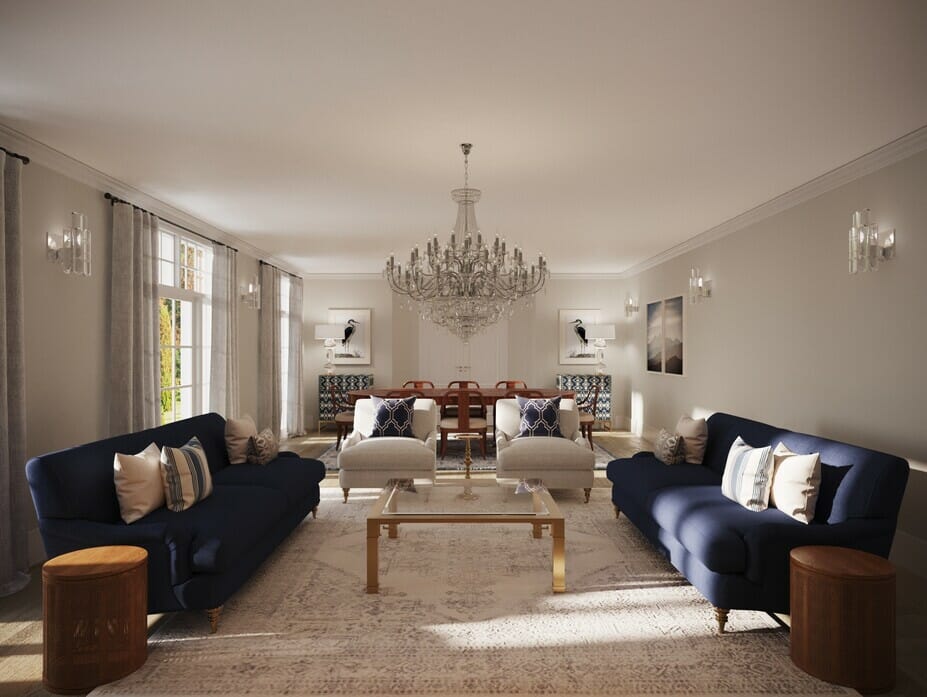 Neoclassical living room
