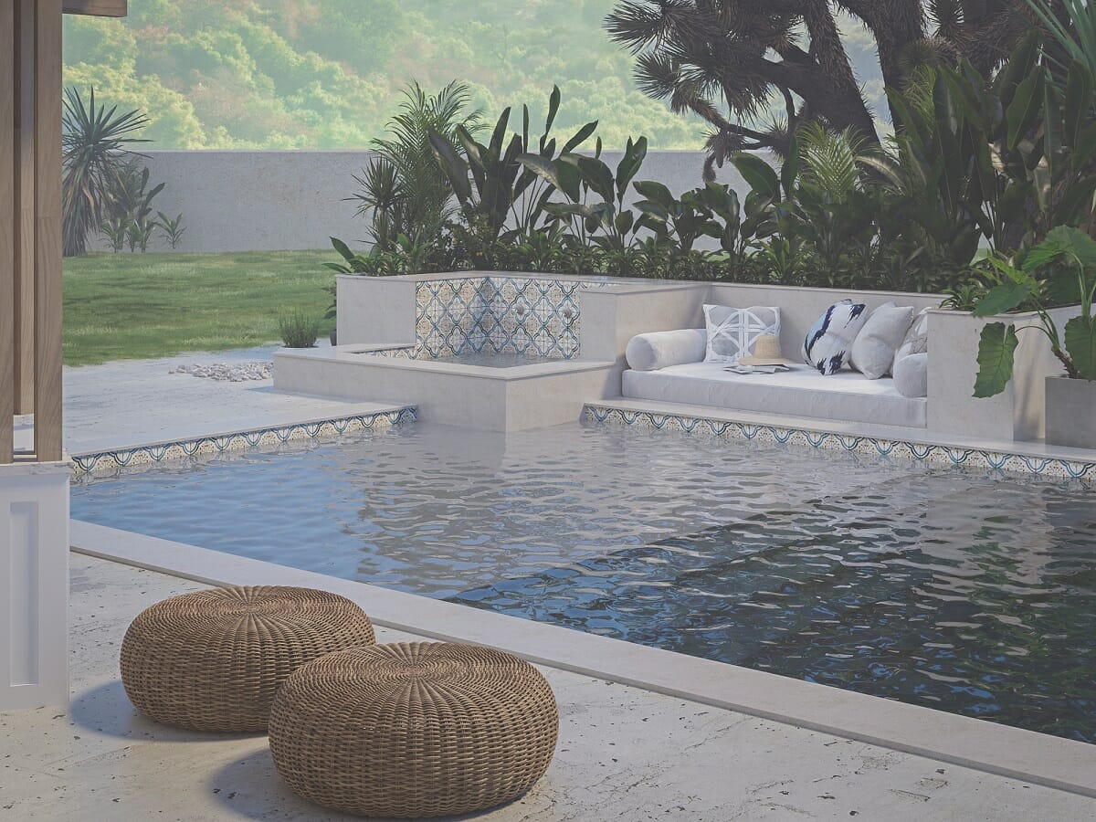 Poolside design by online interior designer Darya N