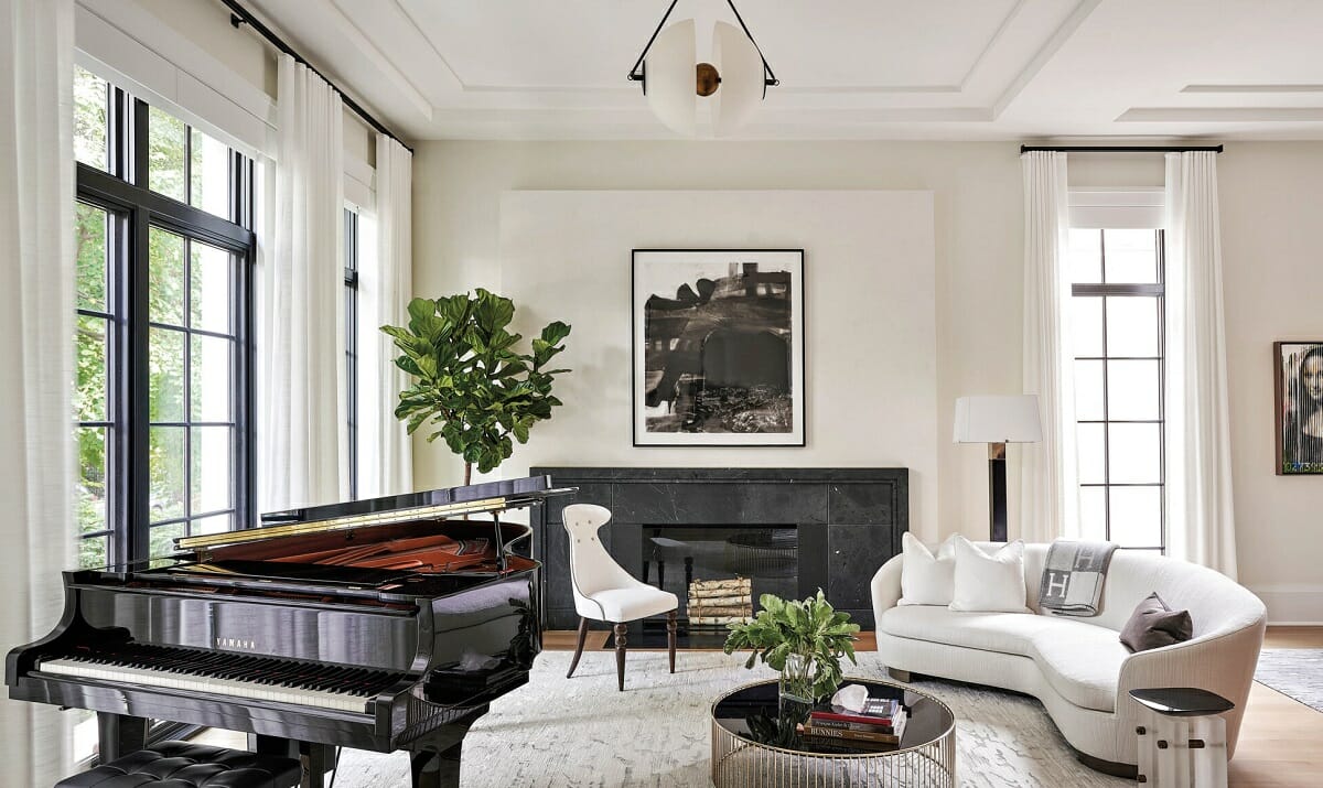 Transitional glam living room - Luxe