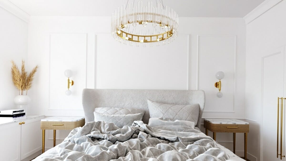 White bedroom interior design - Kristina B