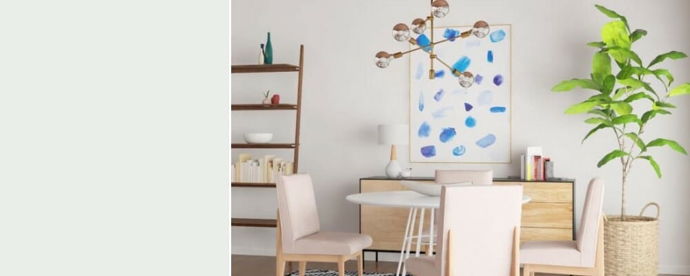 White interior deisgn with designer favorite white paint - Benjamin Moore & Apartment Therapy