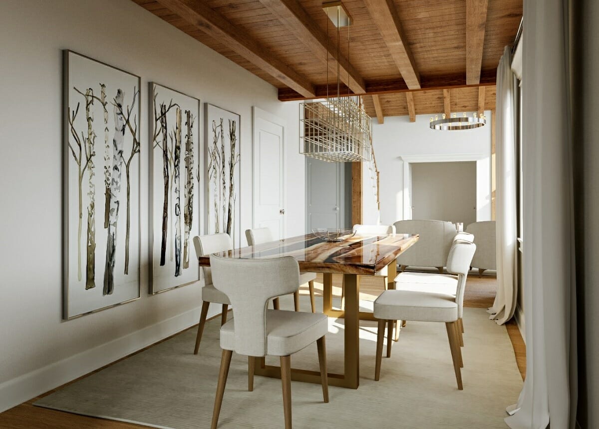 White interior house, dining room ideas - Selma A