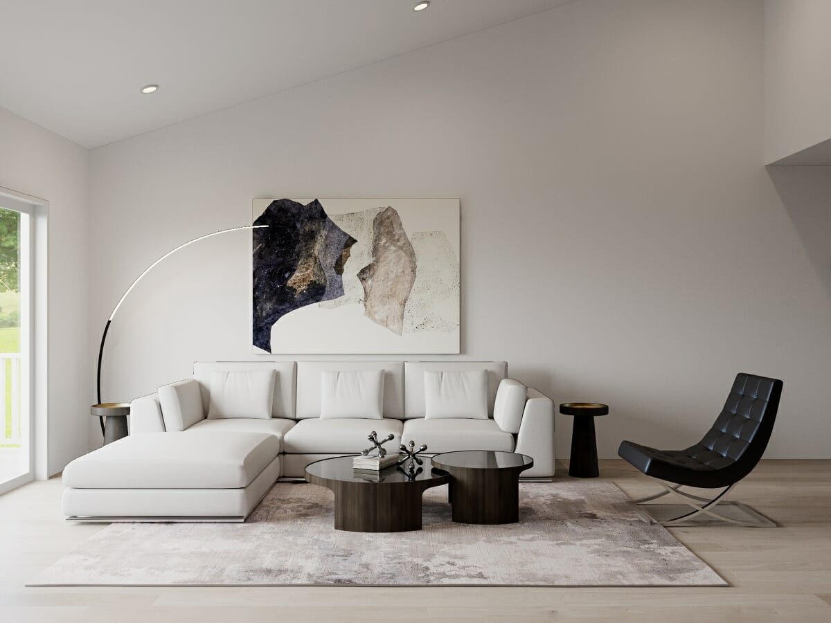 White living room interior design - Jessica S.