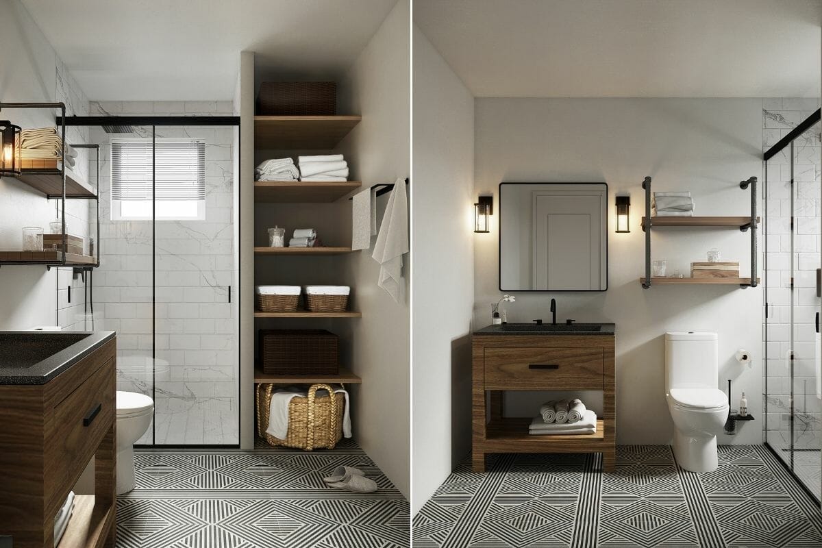 small bathroom by online interior designer Liana S