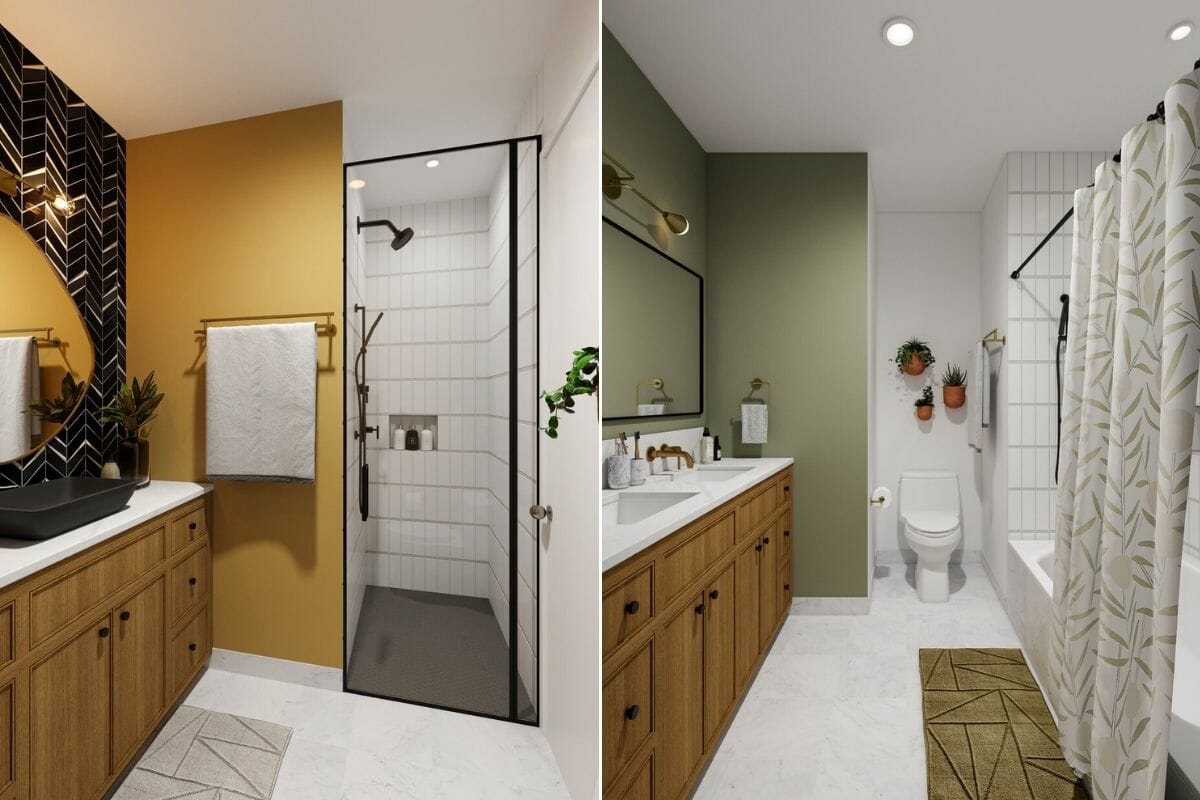 Designer home bathroom interior renovation