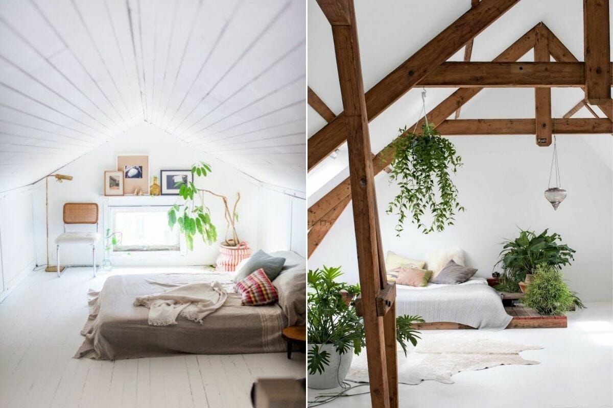 Modern guest room design for an attic