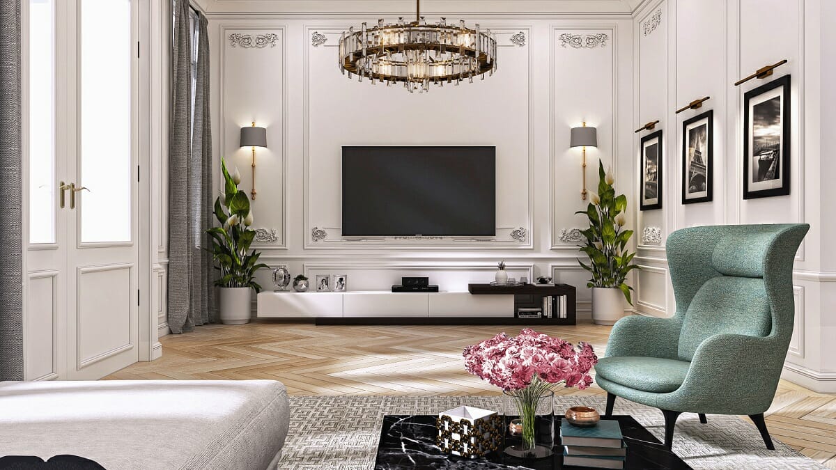 Neoclassical decor in a living room - Aida A