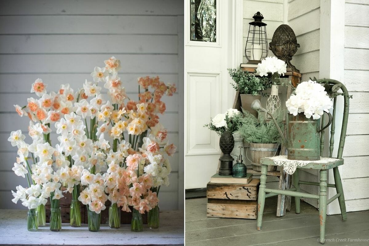 Spring porch flower décor ideas