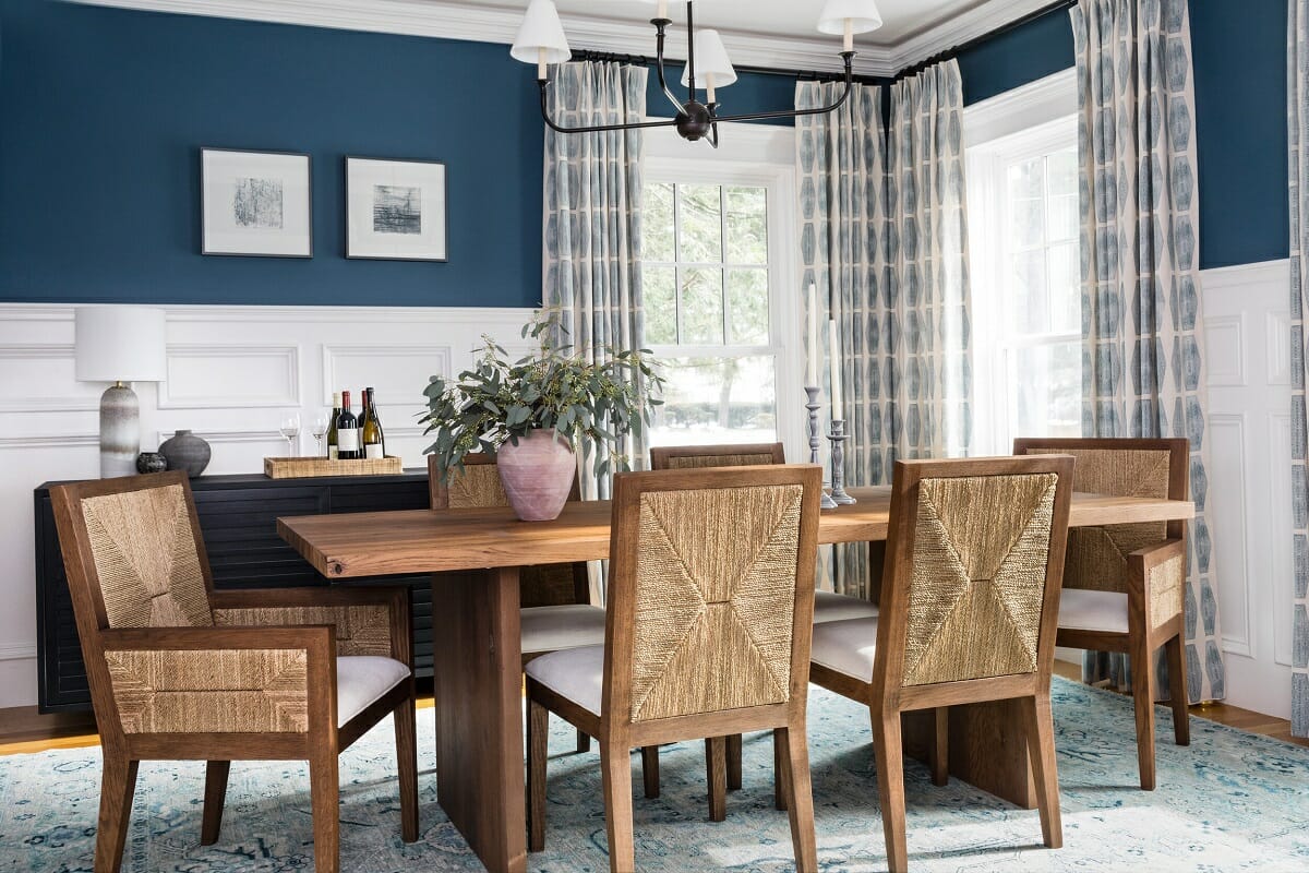 transitional dining room gray