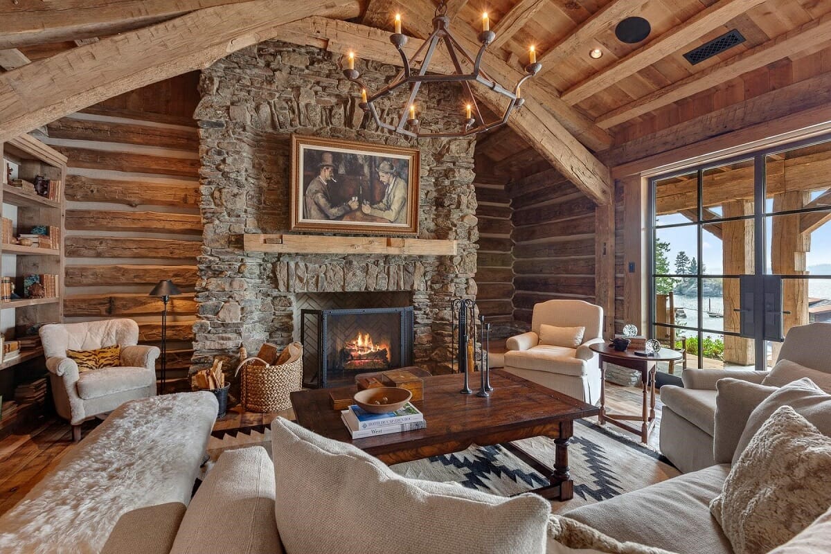 cabin feeling small living room