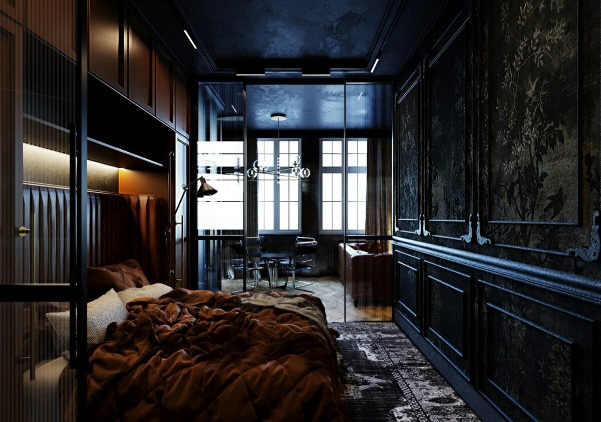 Black bedroom interior design - Kristina B