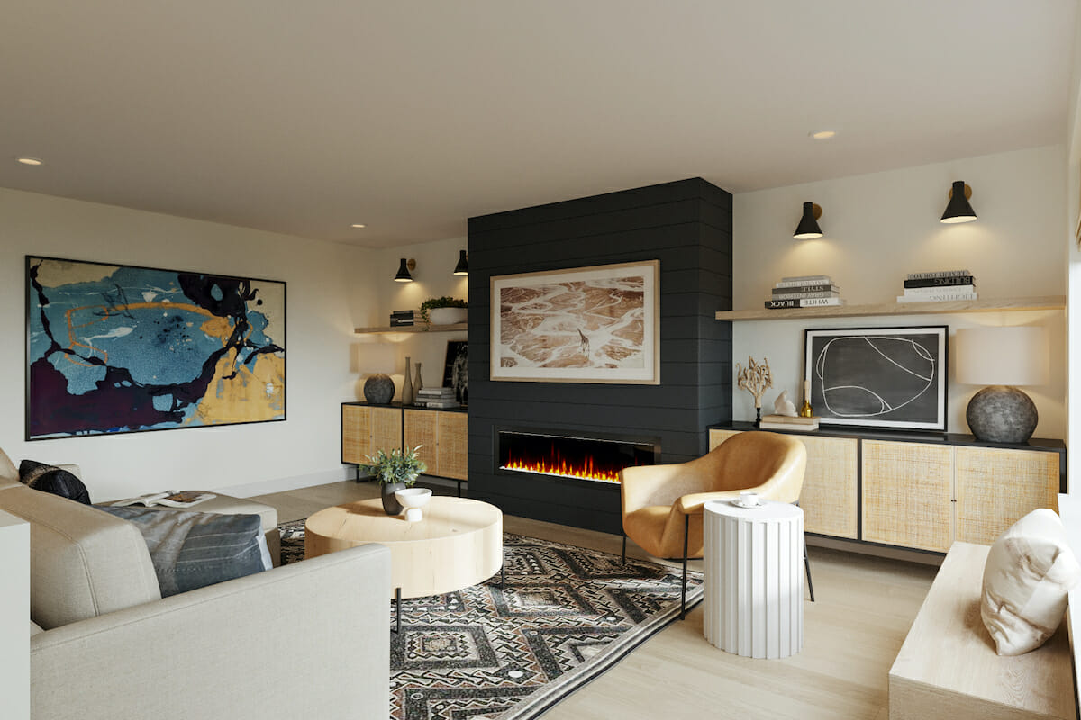 Decorilla 3D room design online living room results