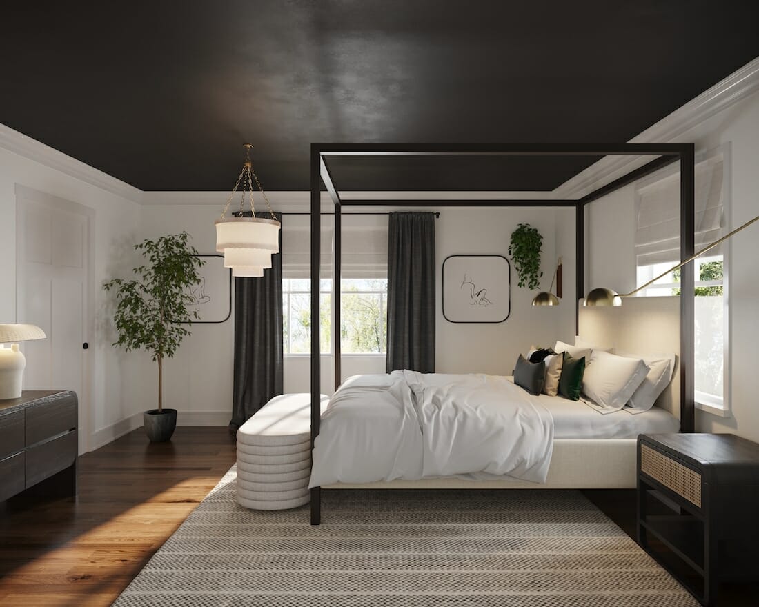 Decorilla 3D room designer - black and white bedroom results