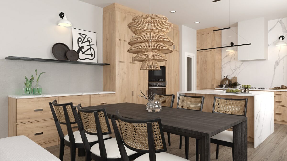 Dining room and kitchen by online interior designer - Nikola P