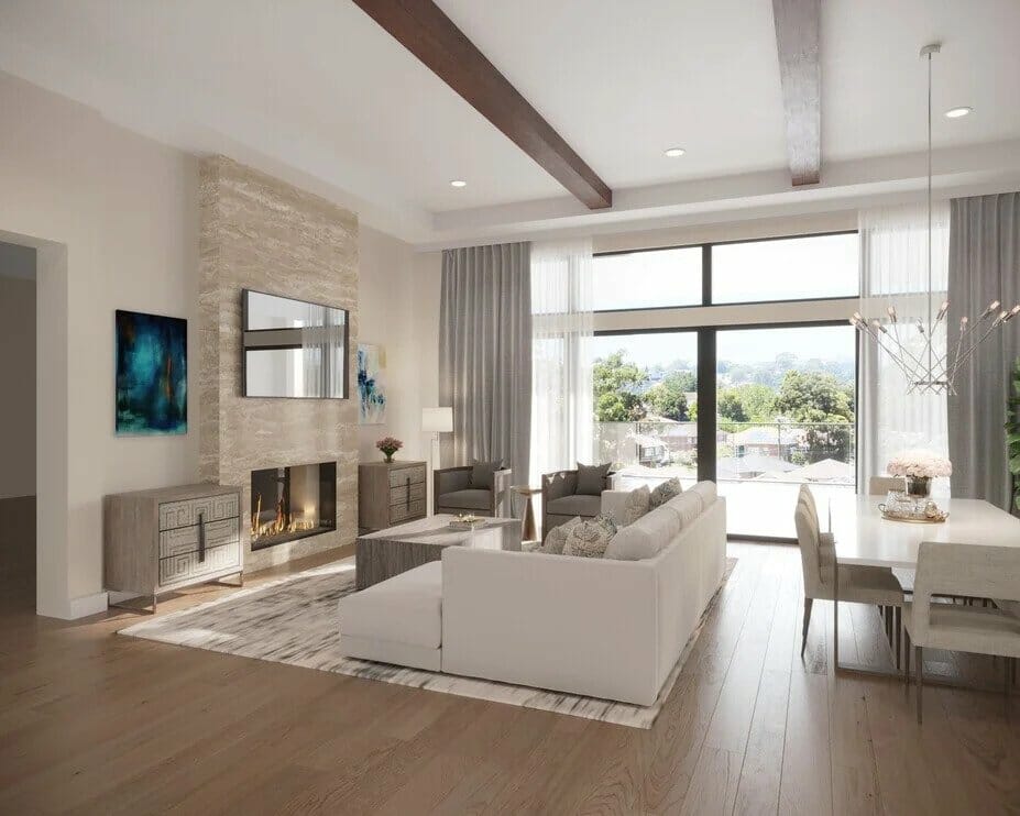 Elegant colors for living room by Decorilla designer Theresa G