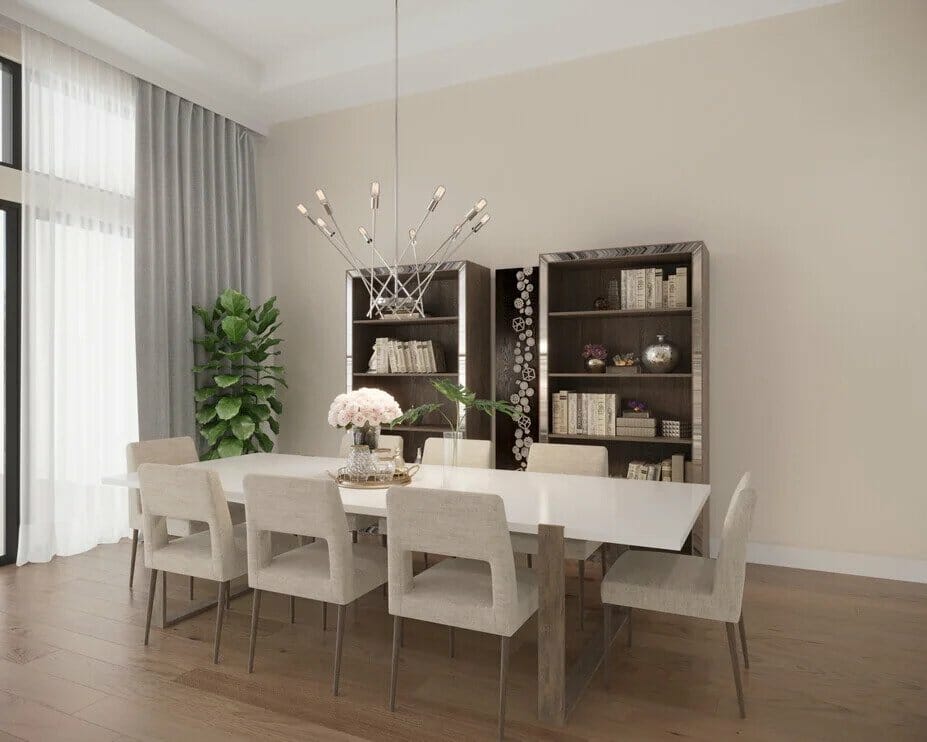 Elegant dining room design by Decorilla designer Theresa G