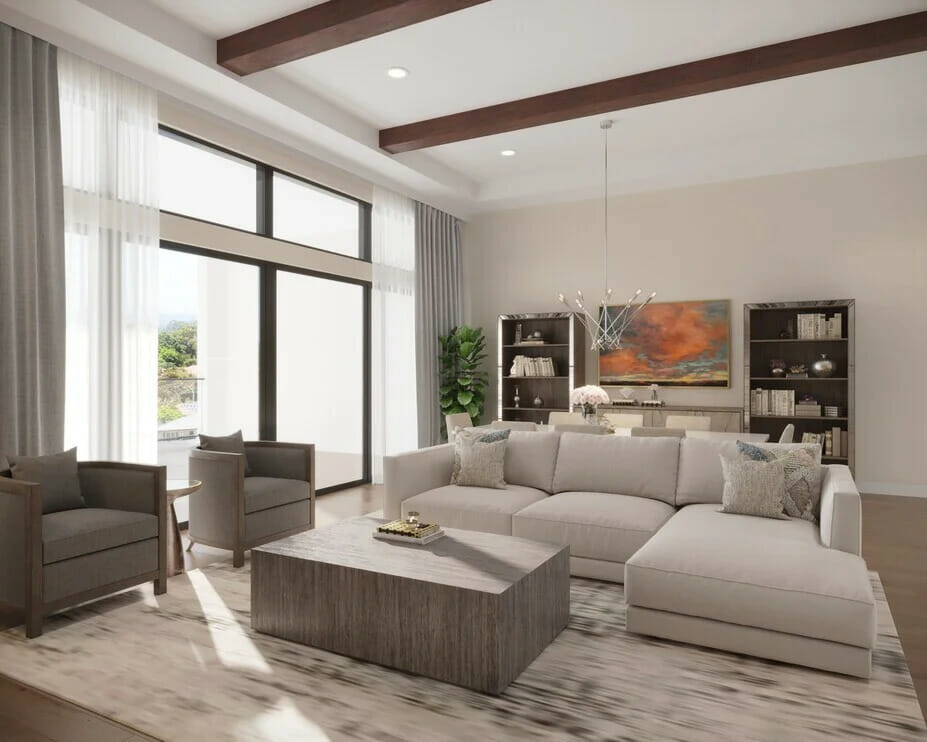 Elegant Living And Dining Room Design, Simple Elegant Living Room Ideas