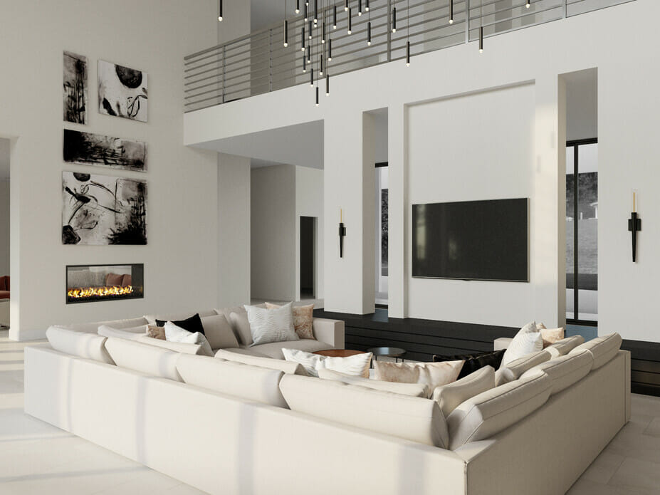 Elegant modern minimalist living room - Wanda P