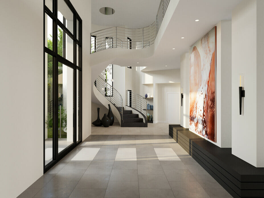 Entryway with modern home decor