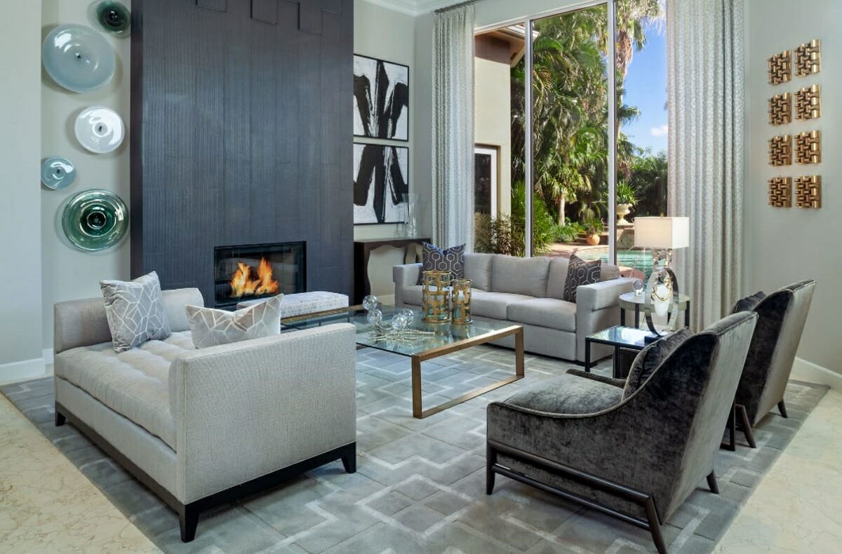Formal living room interior design in palm beach - Lorraine Rogers