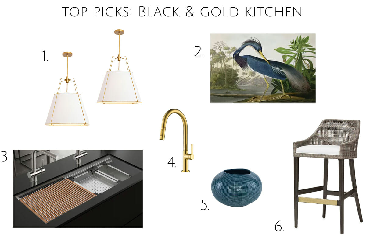 High-end black and white kitchen design top picks