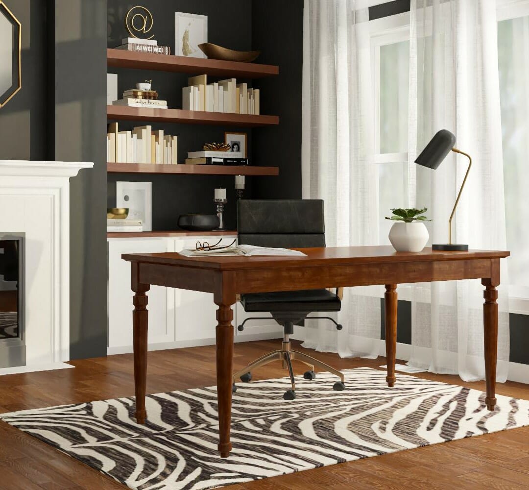 Home office essentials rug by Decorilla designer Aimee M