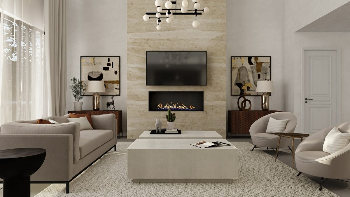 Living room by online interior designer - Nikola P