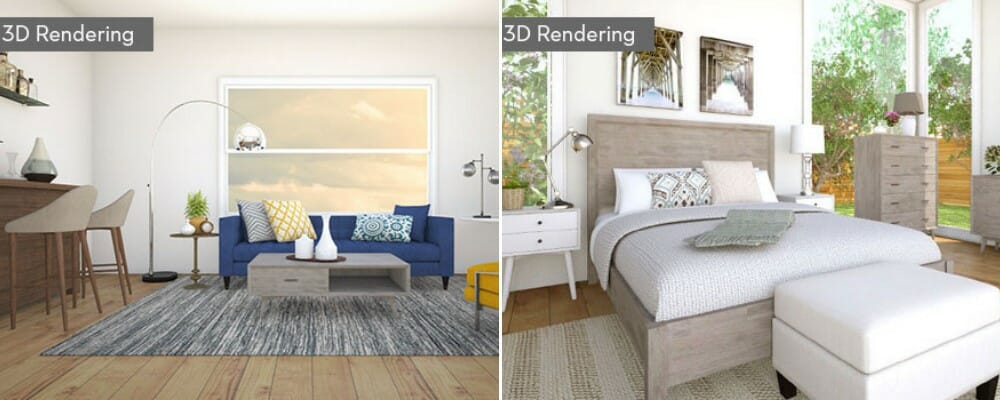 Living spaces virtual room design