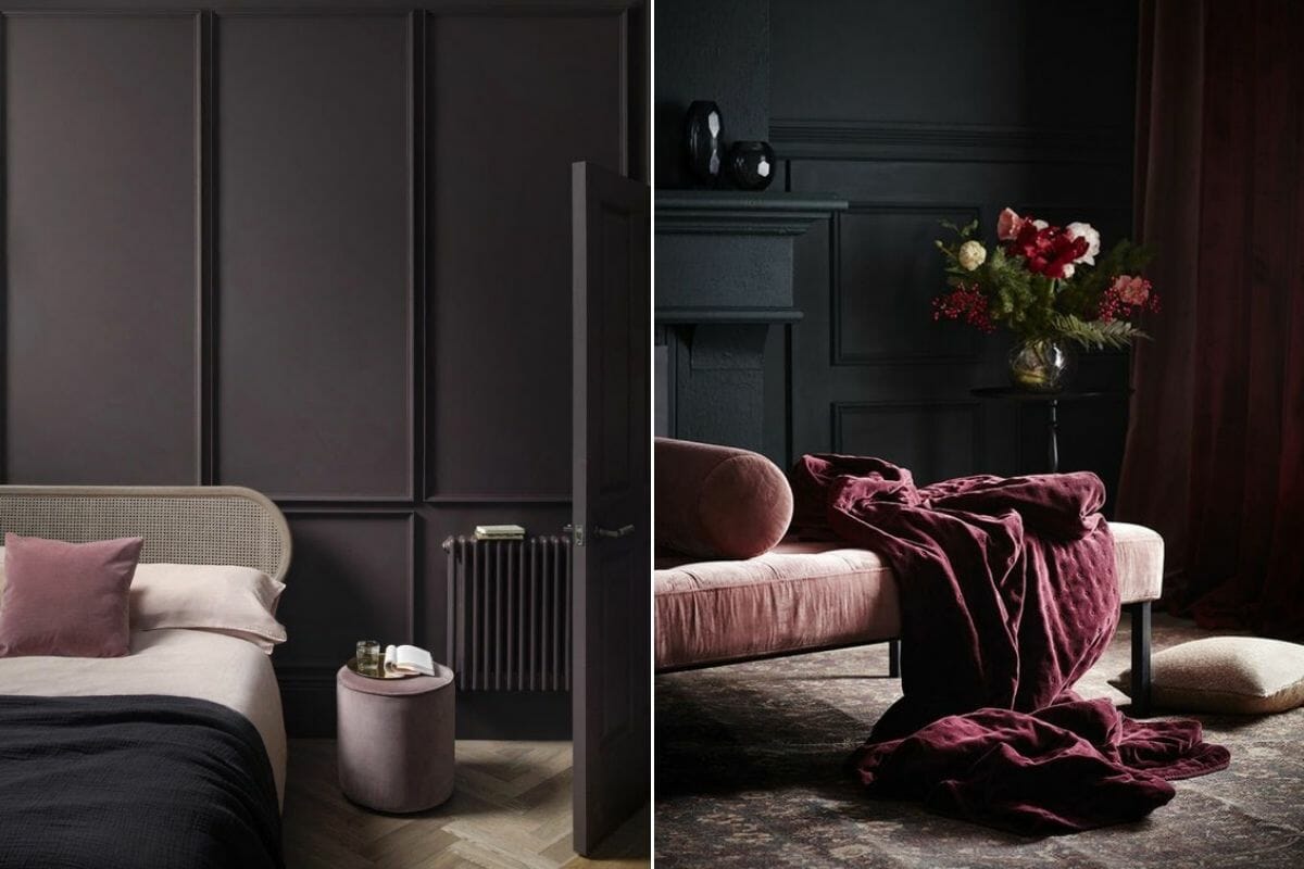 Luxurious modern dark house interior design
