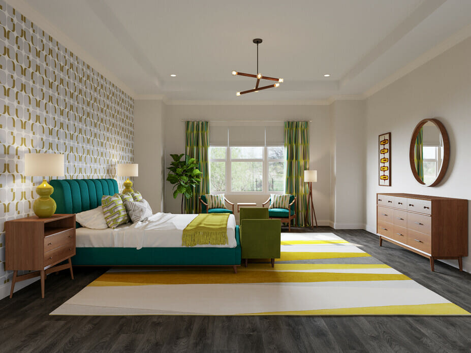 Mid-century bedroom interior - Casey H.