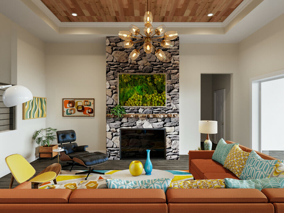 Mid-century modern lounge décor - Casey H