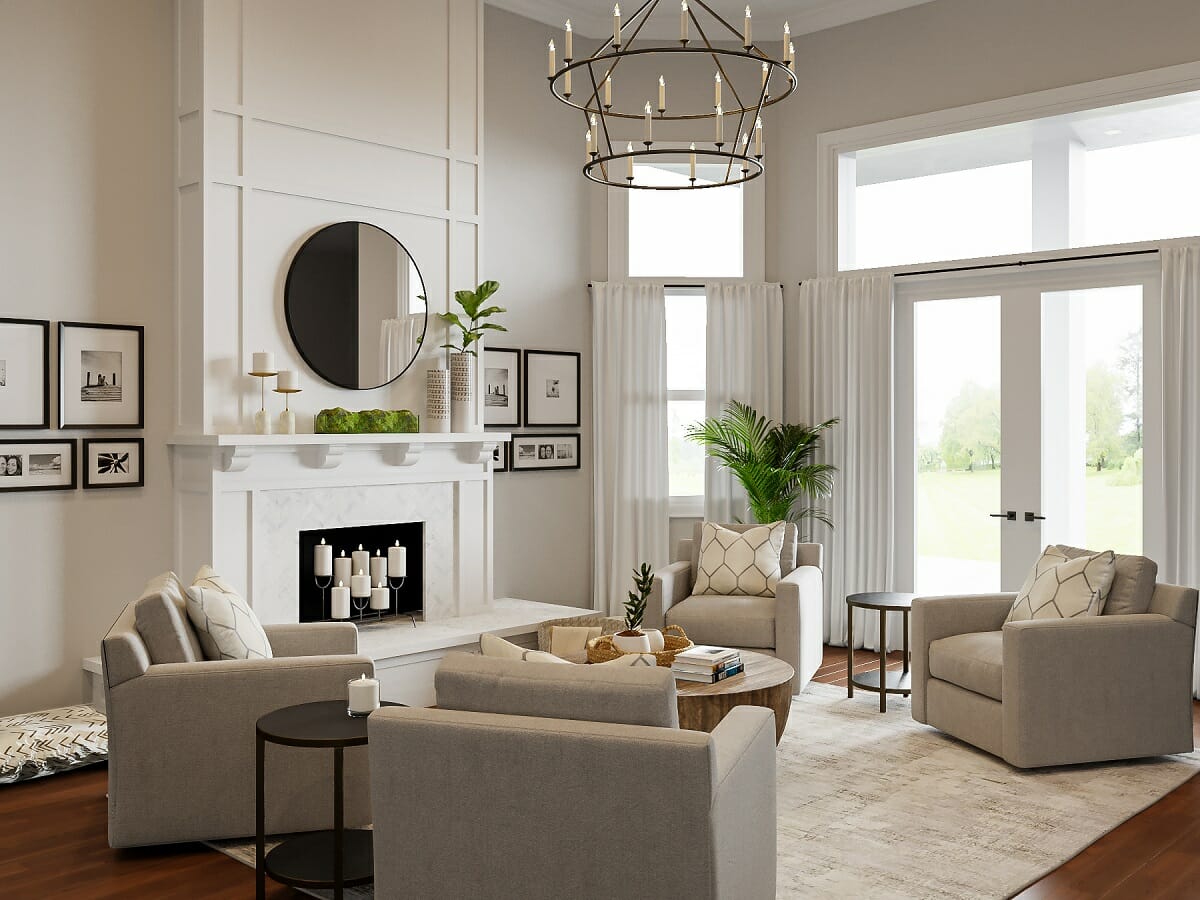 Refined summer home mantel décor - Casey H