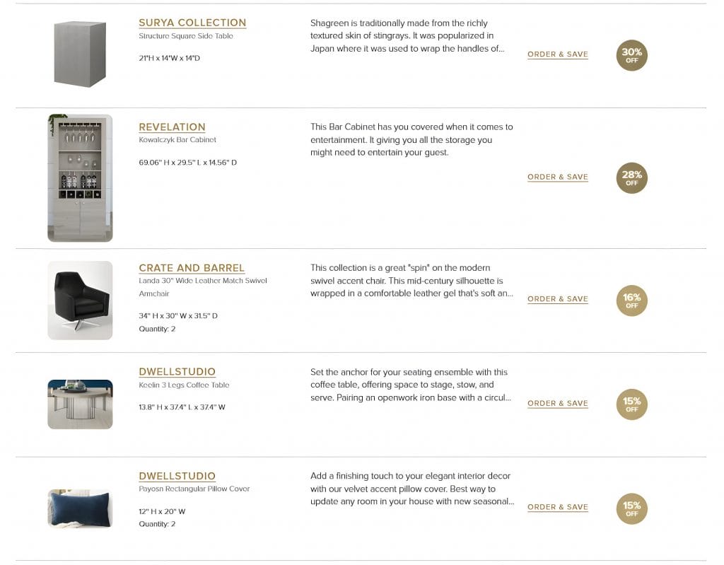 Shopping list by Decorilla