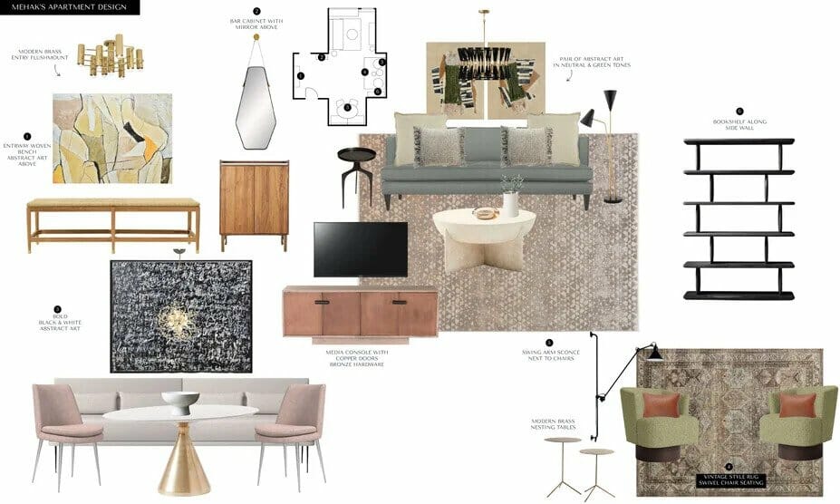 Transitional New York Apartment Style Ideas & Mood Board by Decorilla