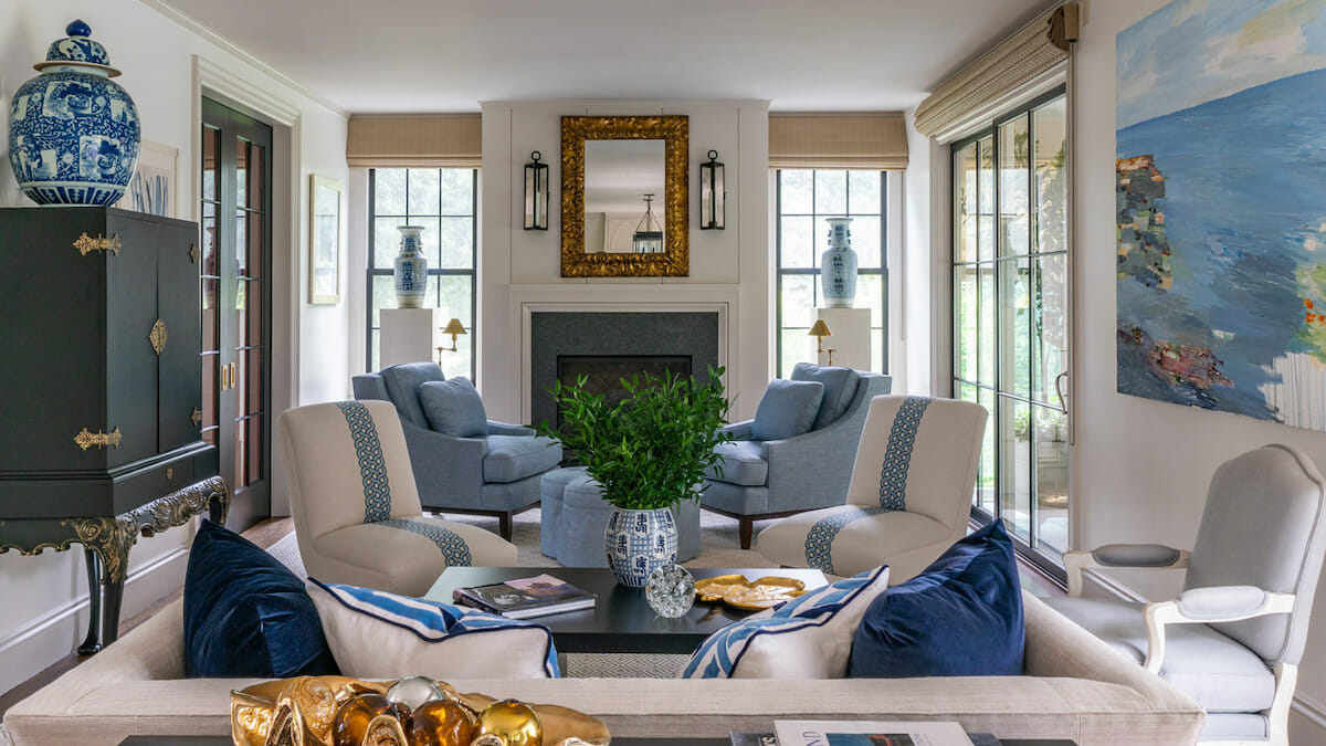 Transitional living room by Lexington KY interior designers