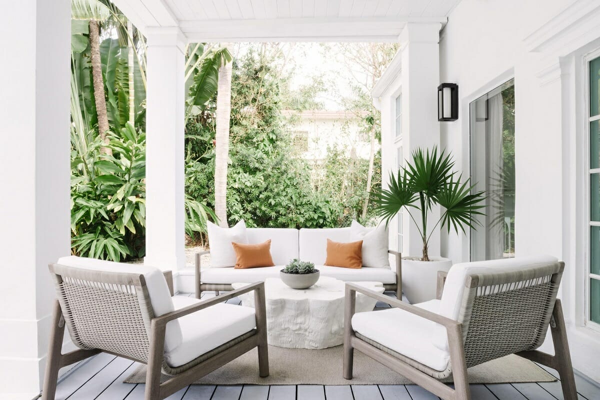 White backyard patio ideas - Camilia