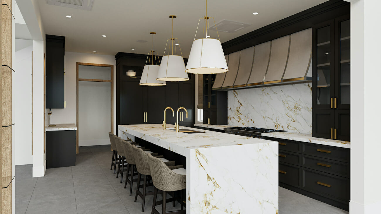 black and gold luxury kitchen ideas