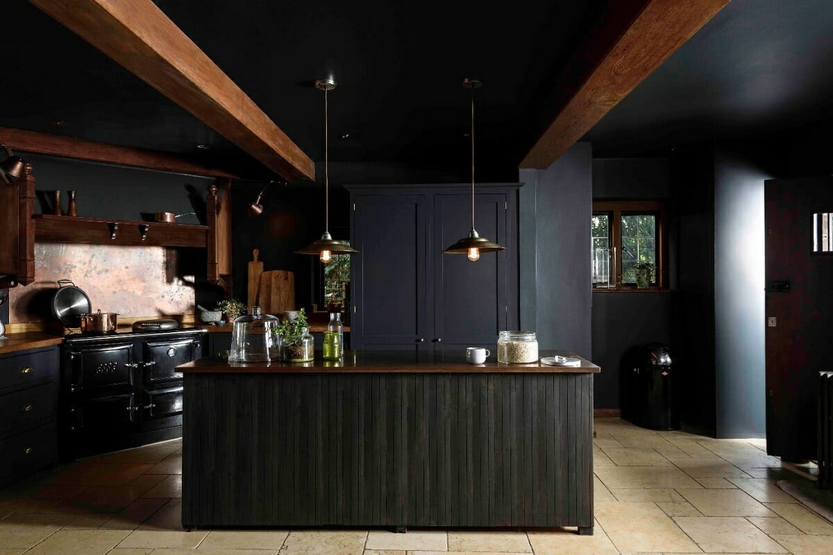 black kitchen interior design - Devol