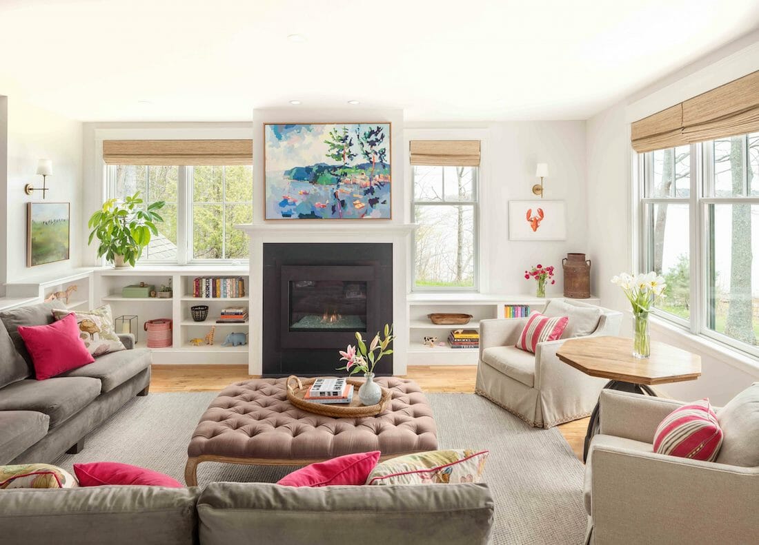 feminine living room design - maine home design