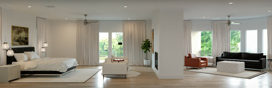 modern bedroom interior design with a lounge - Wanda P