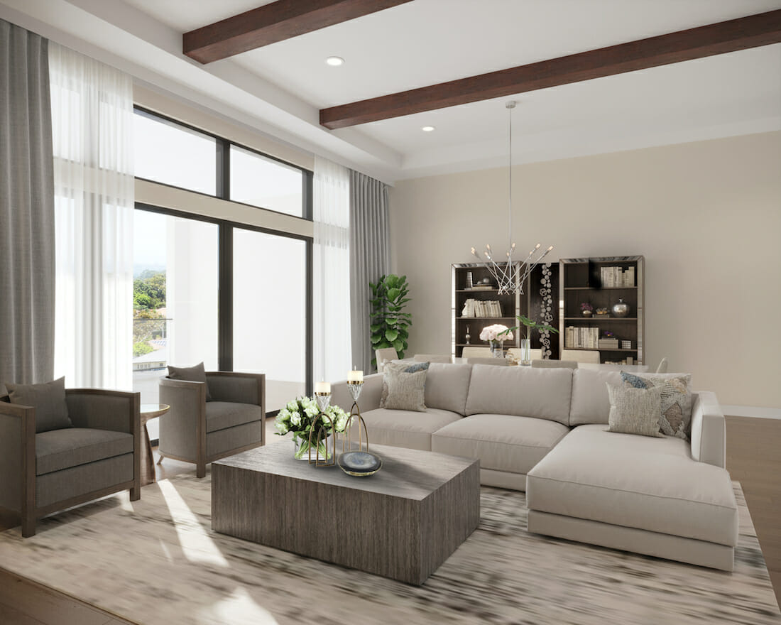 transitional living room by Houzz interior designers Sarasota - Theresa Gillan