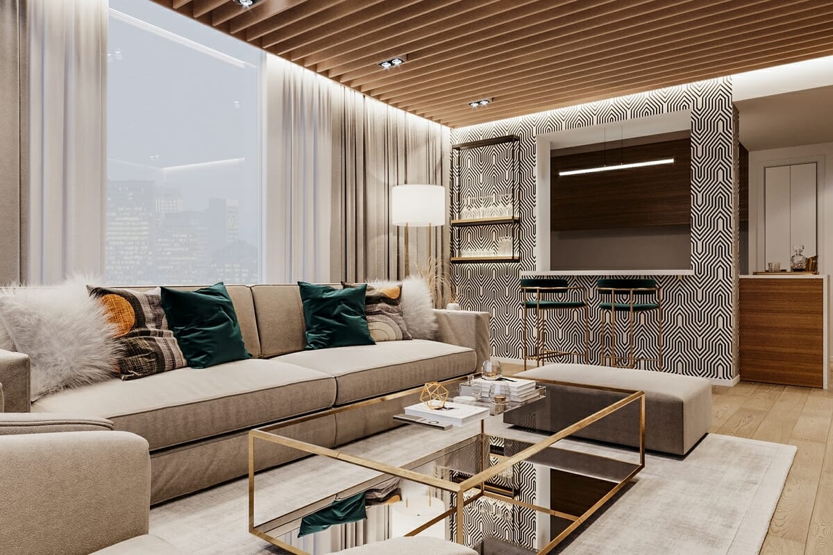 Bespoke living room by Decorilla designer Mladen C