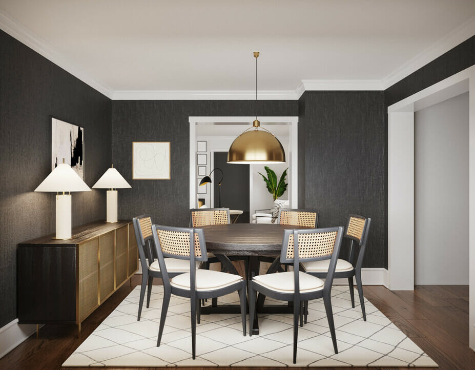 Black and white dining room interior - Casey H