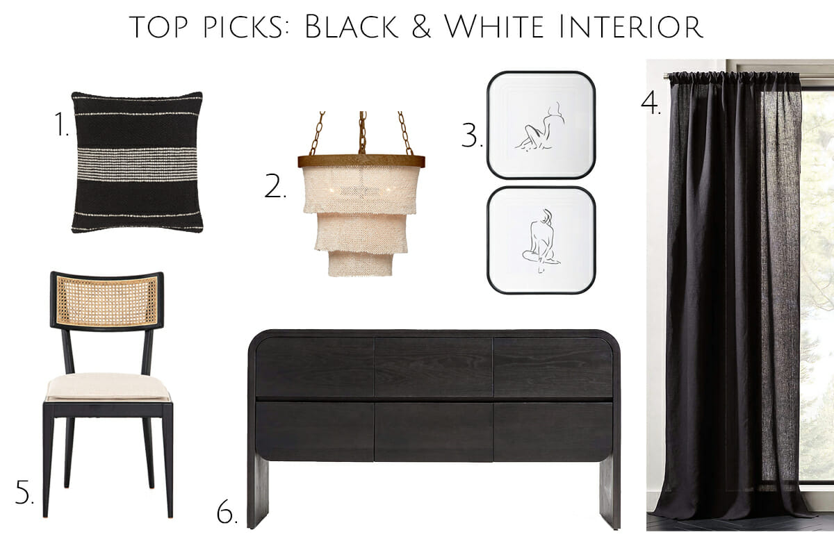 Black and white interior design top picks