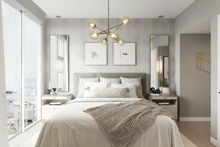 Grey bedroom ideas by Decorilla