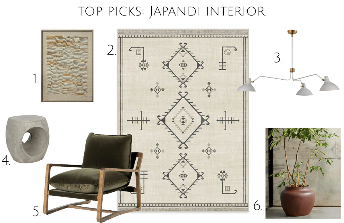 Japandi style living and dining room top picks
