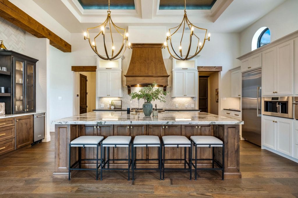 Kitchen island ideas in an interior by Decorilla designer, Erica G.