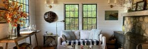 Lodge style living room - habitually chic